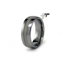 Tungsten Carbide Carbon Fiber Men's Ring